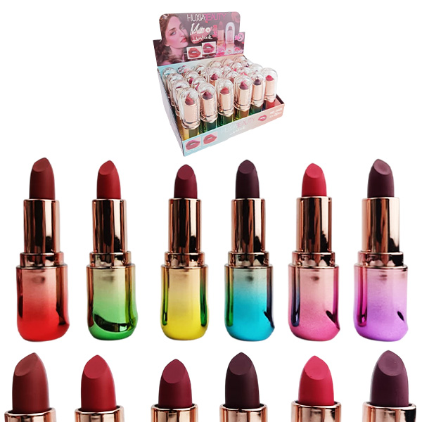 Labial Matte Lipstick Fashion tonos rojos de Huxiabeauty